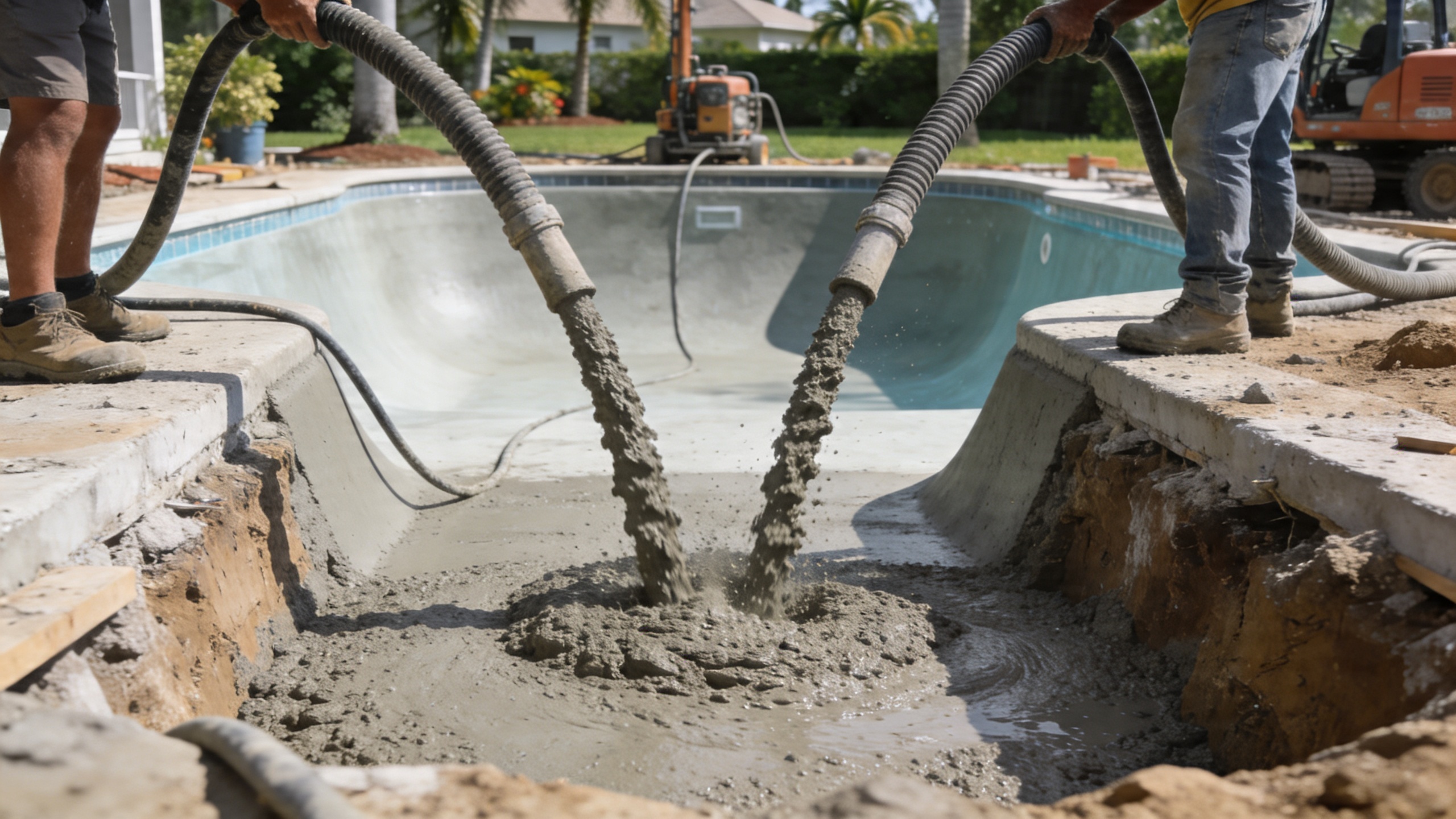 Shotcrete vs. Gunite Pools: What Florida Homeowners Should Know